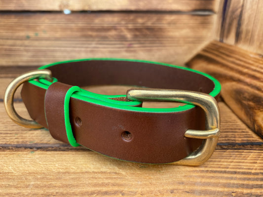 Dog Collar Pasture Green Chunky