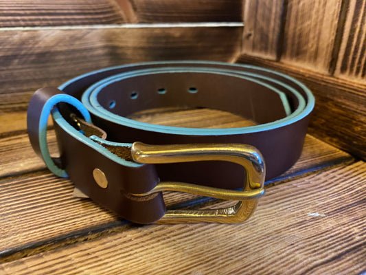 Classic Brown & Battleship Blue Belt