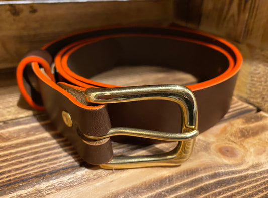 Classic Brown & Tangerine Belt