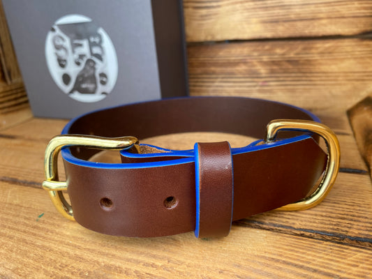 Dog Collar Cobalt Blue Chunky