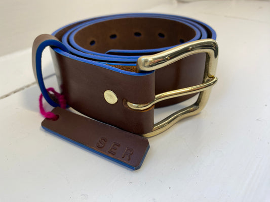 Chunky Brown & Blue Belt