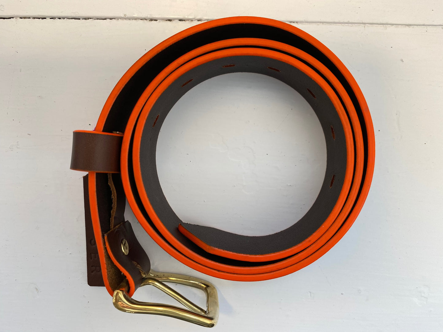 Chunky Brown & Tangerine Belt