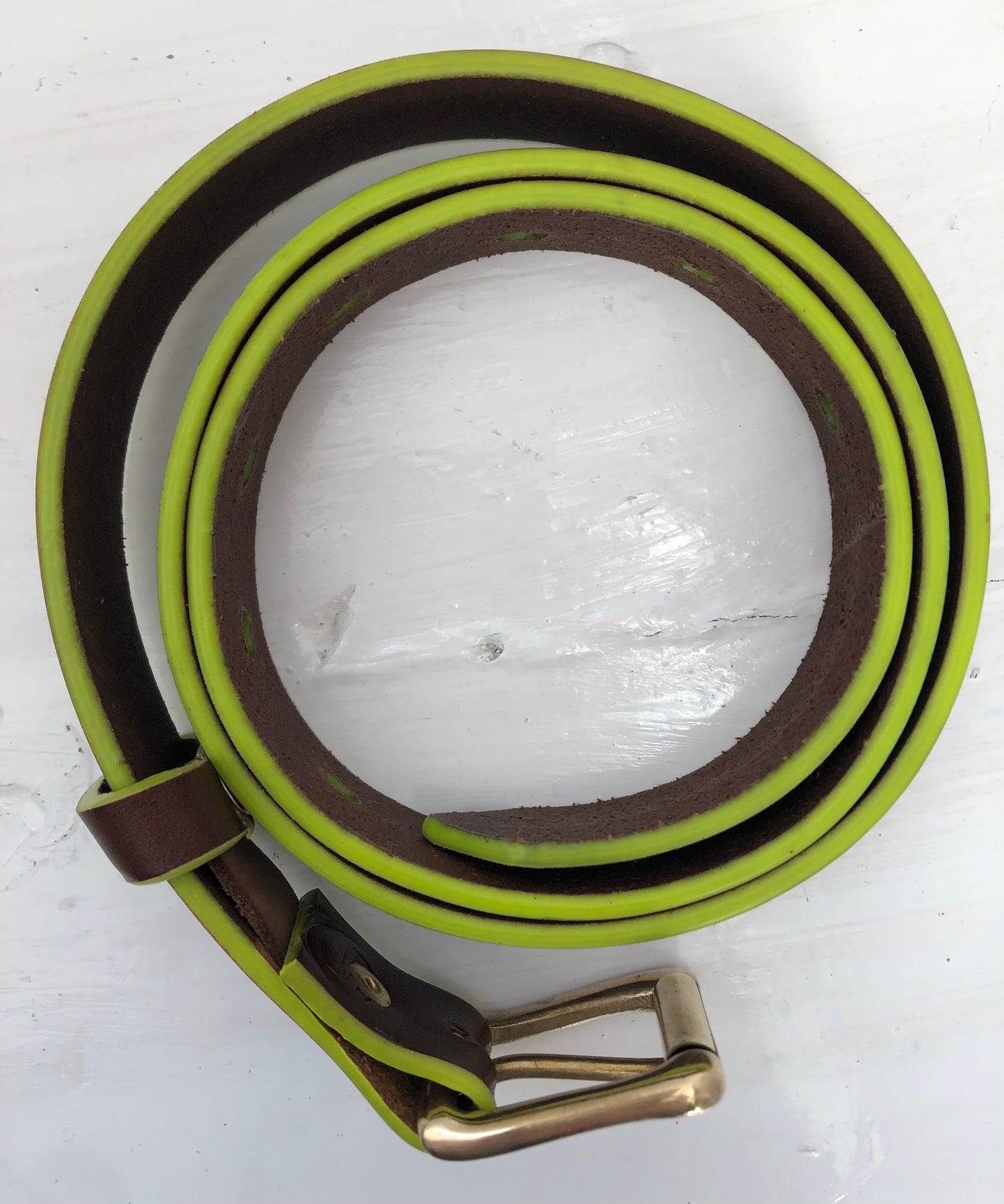 Skinny Brown & Citrus Belt